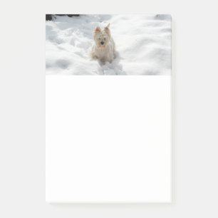 Bloco De Notas Notas de Westie Branco no Neve