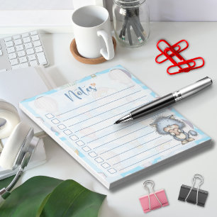 Bloco De Notas Notas do Balão de Ar Quente Blue Cat