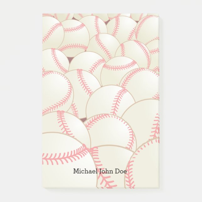 Bloco De Notas Notas do basebol (Frente)