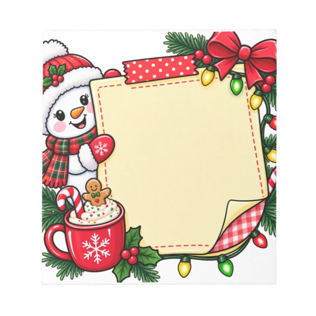 Bloco De Notas Notas do Boneco de Neve (Frente)