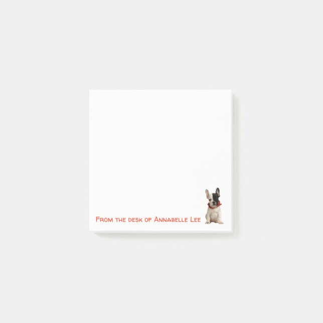 Bloco De Notas Notas do buldogue francês (Frente)