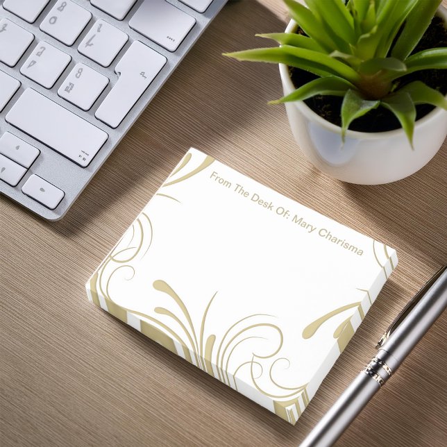 Bloco De Notas Notas do cargo do monograma (Criador carregado)