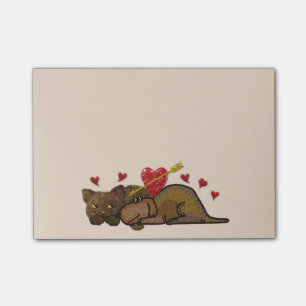 Bloco De Notas Notas do Cargo-it® do amor de filhote de cachorro