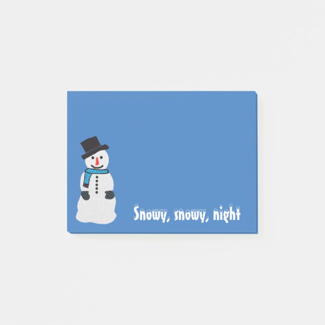 Bloco De Notas Notas do Cargo-it® do boneco de neve (Frente)