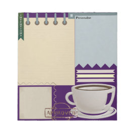 Bloco De Notas Notas do diário sobre Teacup do Café Escrapbook Pe