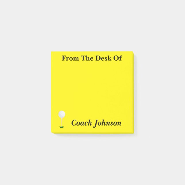 Bloco De Notas Notas do Golf Themed (Frente)