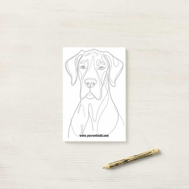 Bloco De Notas Notas do Great Dane (Na mesa)