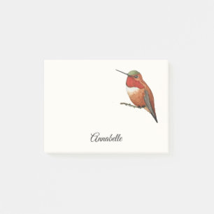Bloco De Notas Notas do Hummingbird de Allen