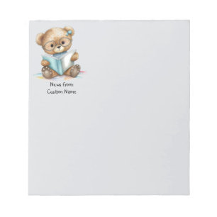 Bloco De Notas Notas Do Livro De Leitura Do Urso De Estúpias