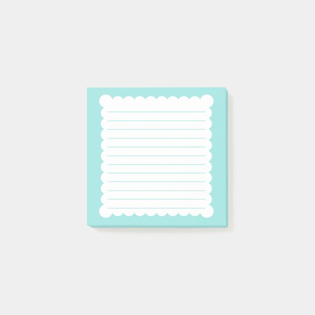 Bloco De Notas Notas do Mint Blue Post-it® (Frente)