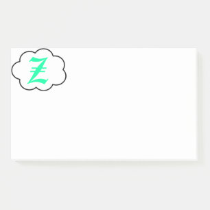 Bloco De Notas Notas do Monograma Z Inicial