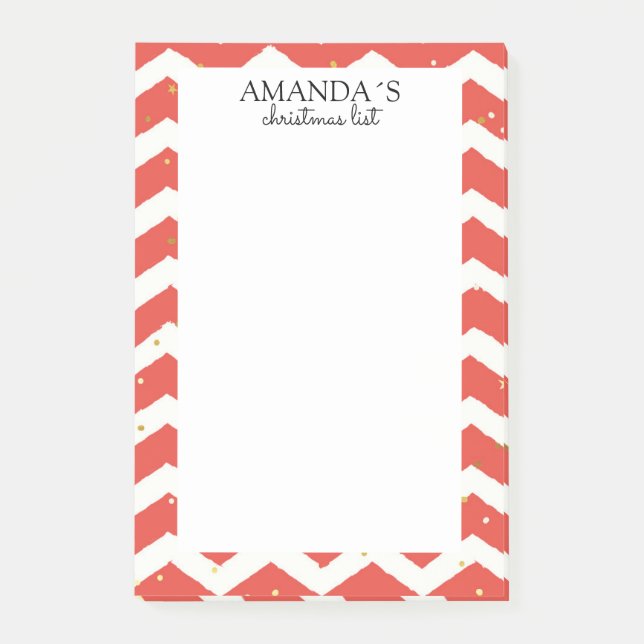 Bloco De Notas Notas do padrão de Natal (Frente)