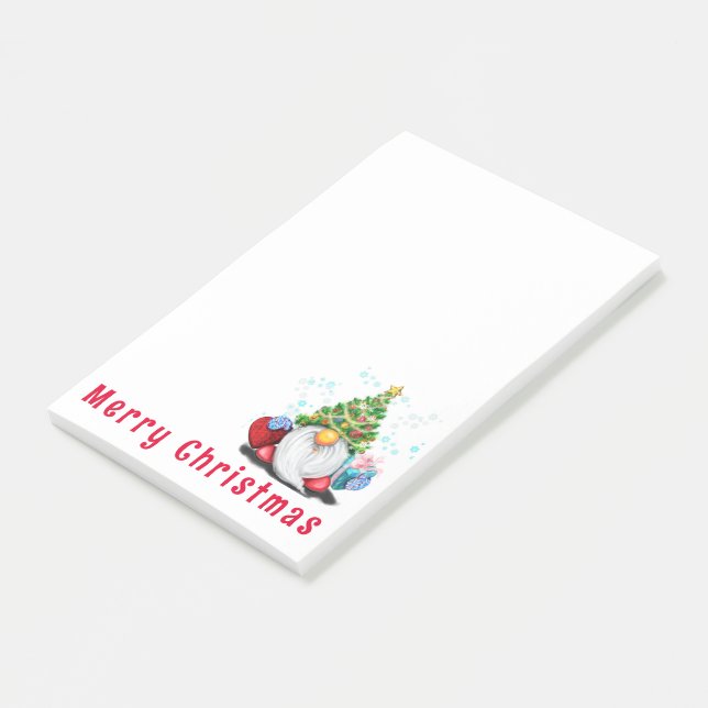 Bloco De Notas Notas do Post-it® da Gnomo natalina (Inclinado)