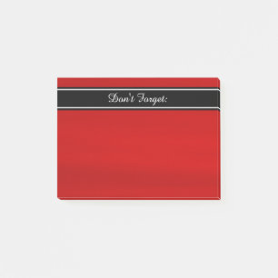 Bloco De Notas Notas do Posto Branco Preto Personalizado