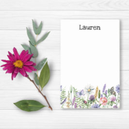 Bloco De Notas Notas do Posto de Flores Selvagens