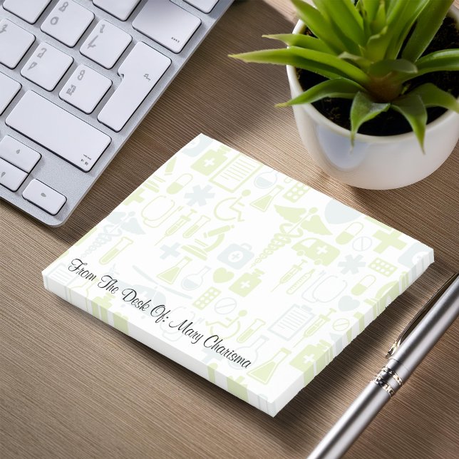 Bloco De Notas Notas do Posto de Tema Médico (Criador carregado)