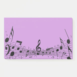 Bloco De Notas Notas do Posto Design Musical Negro