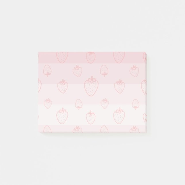 Bloco De Notas Notas do Posto Fresas con Crema (Frente)