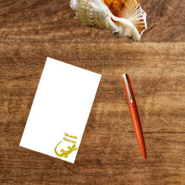 Bloco De Notas Notas do Posto Gecko Island