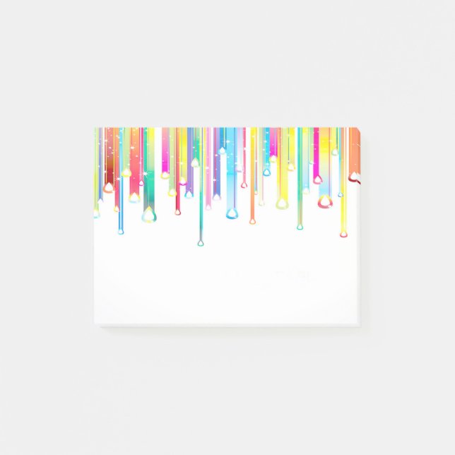 Bloco De Notas Notas do Posto Linhas abstrato (Frente)