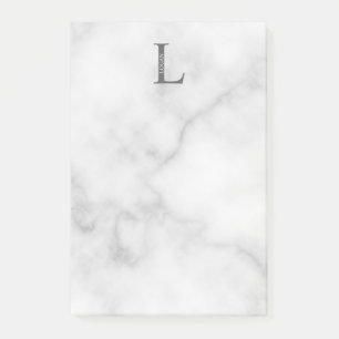 Bloco De Notas Notas do Posto Monograma Personalizado e Nome