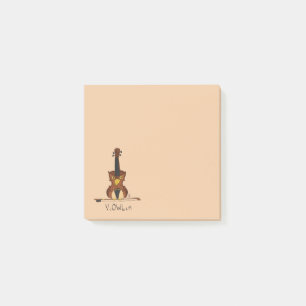Bloco De Notas Notas do Posto Musical ViOWLin Violin Owl