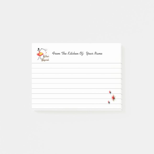 Bloco De Notas Notas do Posto Personalizado com Retro Links para  (Frente)