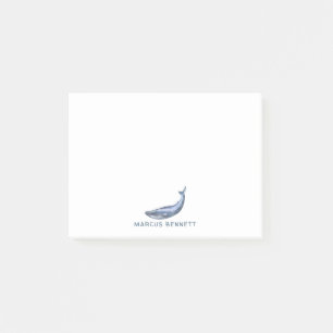 Bloco De Notas Notas do Posto Personalizado de Baleia Azul