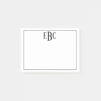 Bloco De Notas Notas do Posto preto e branco clássico