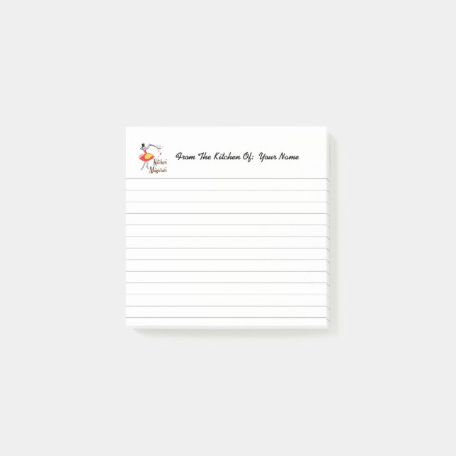 Bloco De Notas Notas do Posto Retro Links para Magos da Cozinha (Frente)