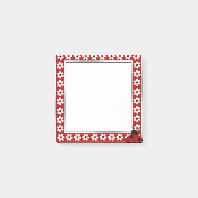 Bloco De Notas Notas do Red Lady Bug Post-it® (Frente)