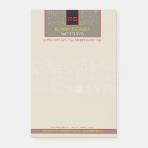 Bloco De Notas Notas do Tutor de Matemática