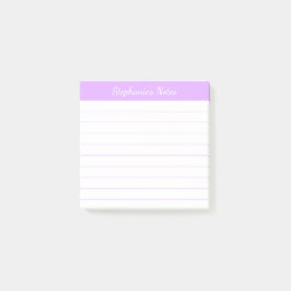 Bloco De Notas Notas Elegantes em Script Luz Lavanda Lenhada
