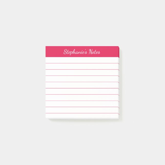 Bloco De Notas Notas Elegantes em Vermelho Cereja (Frente)