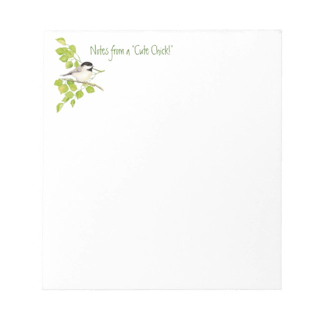 Bloco De Notas Notas engraçadas de Pintinho bonito, frango, pássa (Frente)