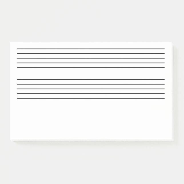 Bloco De Notas Notas enormes da música (Frente)