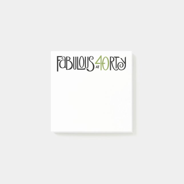 Bloco De Notas Notas fabulosas a 40 verde de 3" x 3" Pós-it® (Frente)