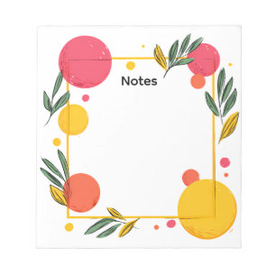 Bloco De Notas Notas Florais Botânicas Minimalistas