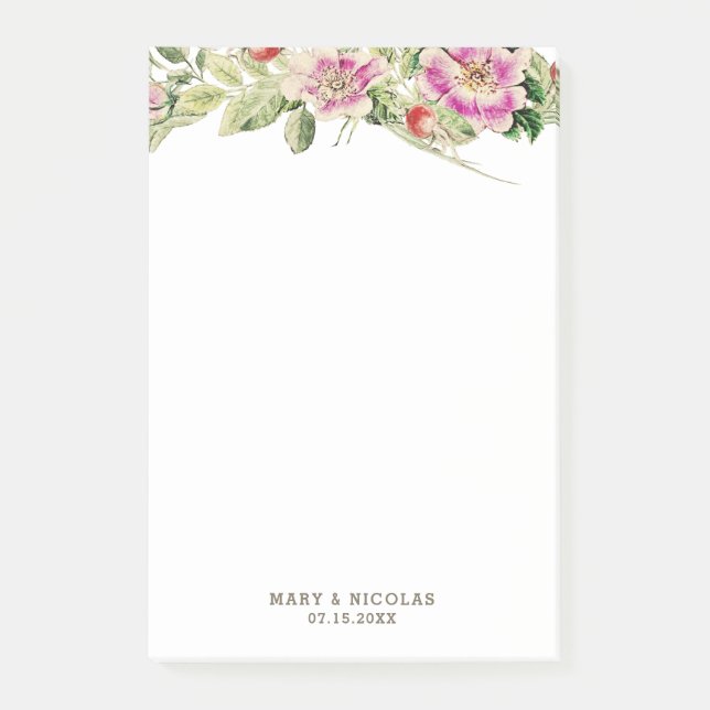 Bloco De Notas Notas Florais Vintage Eglantine (Frente)
