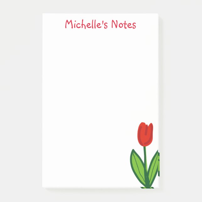 Bloco De Notas Notas grandes personalizadas do Post-it® com tulip (Frente)