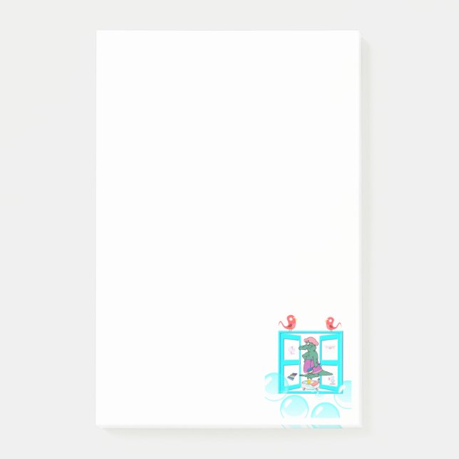 Bloco De Notas Notas Hora do Banho do Jacaré (Frente)