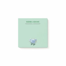 Notas - Hydrangea Floral em Mint Green