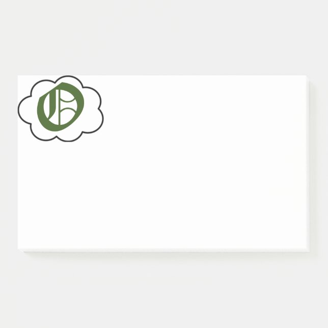 Bloco De Notas Notas iniciais do Monograma (Frente)