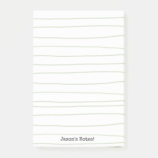 Bloco De Notas Notas Linhas Verdes (Frente)