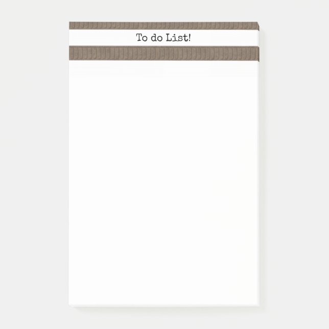 Bloco De Notas Notas Listra Marrom e Branco (Frente)