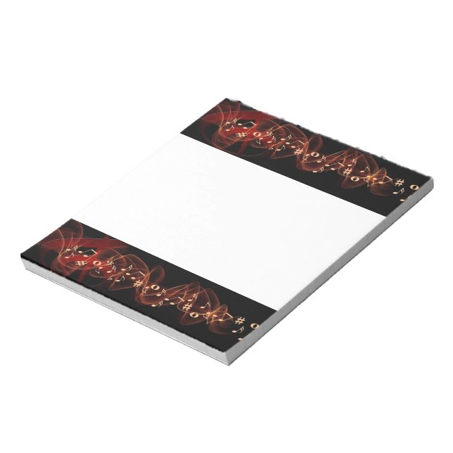 Bloco De Notas Notas Musicais em (Invertido)