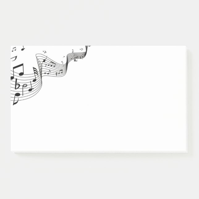 Bloco De Notas Notas Musicais Post It (Frente)