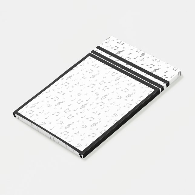 Bloco De Notas Notas Musicais Postam Notas (Inclinado)