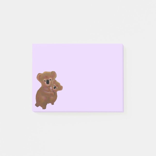 Bloco De Notas Notas novas do Cargo-it® do bebê dos Koalas (Frente)