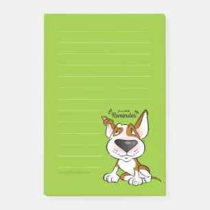 Bloco De Notas Notas pegajosas alinhadas dos desenhos animados de